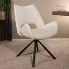 Eetkamerstoel draaibaar Kevin gebroken wit draaibare eetstoel Eetkamerstoel draaibaar Kevin gebroken wit draaibare eetstoel