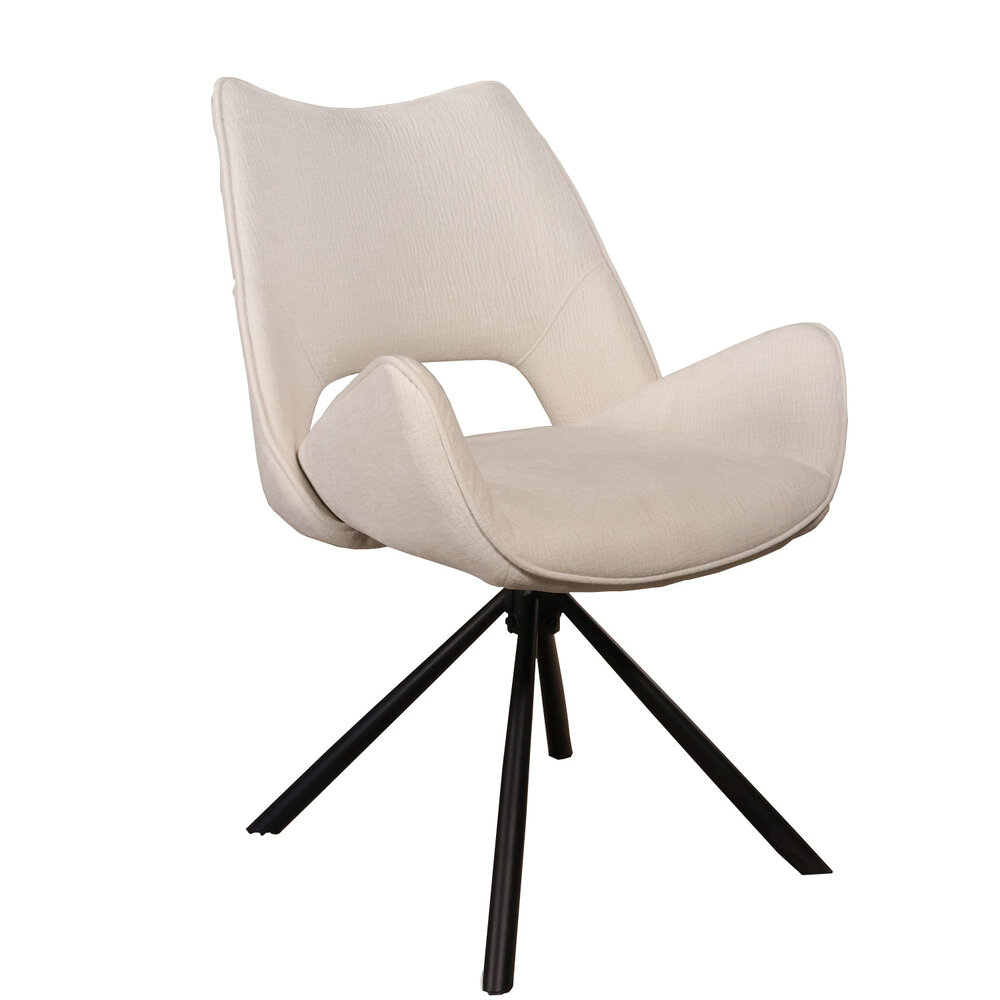 Eetkamerstoel draaibaar Kevin gebroken wit draaibare eetstoel Eetkamerstoel draaibaar Kevin gebroken wit draaibare eetstoel