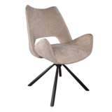 Lizzely Garden & Living Eetkamerstoel draaibaar Kevin taupe draaibare eetstoel