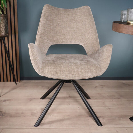 Lizzely Garden & Living Eetkamerstoel draaibaar Kevin taupe draaibare eetstoel Lizzely Garden & Living Eetkamerstoel draaibaar Kevin taupe draaibare eetstoel
