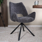 Eetkamerstoel draaibaar Kevin zwart draaibare eetstoel Eetkamerstoel draaibaar Kevin zwart draaibare eetstoel