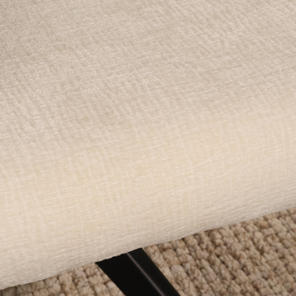 Eetkamerstoel draaibaar Lieve ribstof wit draaibare eetstoel Eetkamerstoel draaibaar Lieve ribstof wit draaibare eetstoel