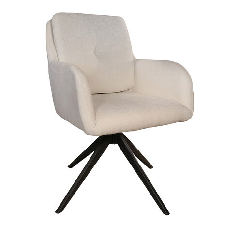 Lizzely Garden & Living Eetkamerstoel draaibaar Lieve ribstof wit draaibare eetstoel Lizzely Garden & Living Eetkamerstoel draaibaar Lieve ribstof wit draaibare eetstoel