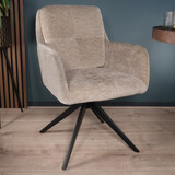 Lizzely Garden & Living Eetkamerstoel draaibaar Lieve taupe draaibare eetstoel Lizzely Garden & Living Eetkamerstoel draaibaar Lieve taupe draaibare eetstoel