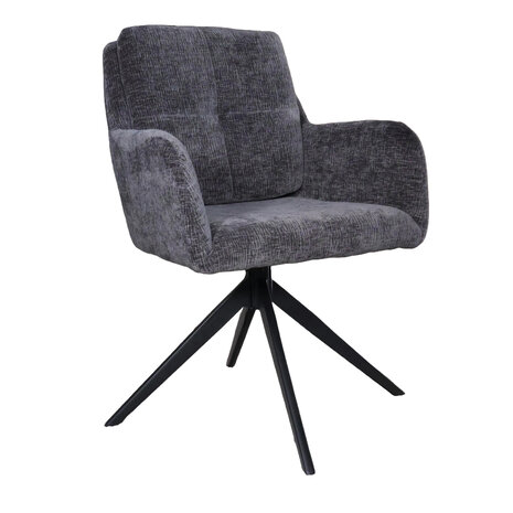 Lizzely Garden & Living Eetkamerstoel draaibaar Lieve zwart draaibare eetstoel Lizzely Garden & Living Eetkamerstoel draaibaar Lieve zwart draaibare eetstoel