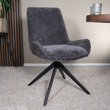 Lizzely Garden & Living Eetkamerstoel draaibaar Marloes zwart draaibare eetstoel Lizzely Garden & Living Eetkamerstoel draaibaar Marloes zwart draaibare eetstoel