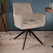 Lizzely Garden & Living Eetkamerstoel draaibaar met armleuning Nola taupe Lizzely Garden & Living Eetkamerstoel draaibaar met armleuning Nola taupe