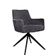 Lizzely Garden & Living Eetkamerstoel draaibaar met armleuning Nola zwart Lizzely Garden & Living Eetkamerstoel draaibaar met armleuning Nola zwart
