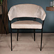 Lizzely Garden & Living Eetkamerstoel met armleuning Ziva beige chenille Lizzely Garden & Living Eetkamerstoel met armleuning Ziva beige chenille