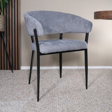 Lizzely Garden & Living Eetkamerstoel met armleuning Ziva grijs