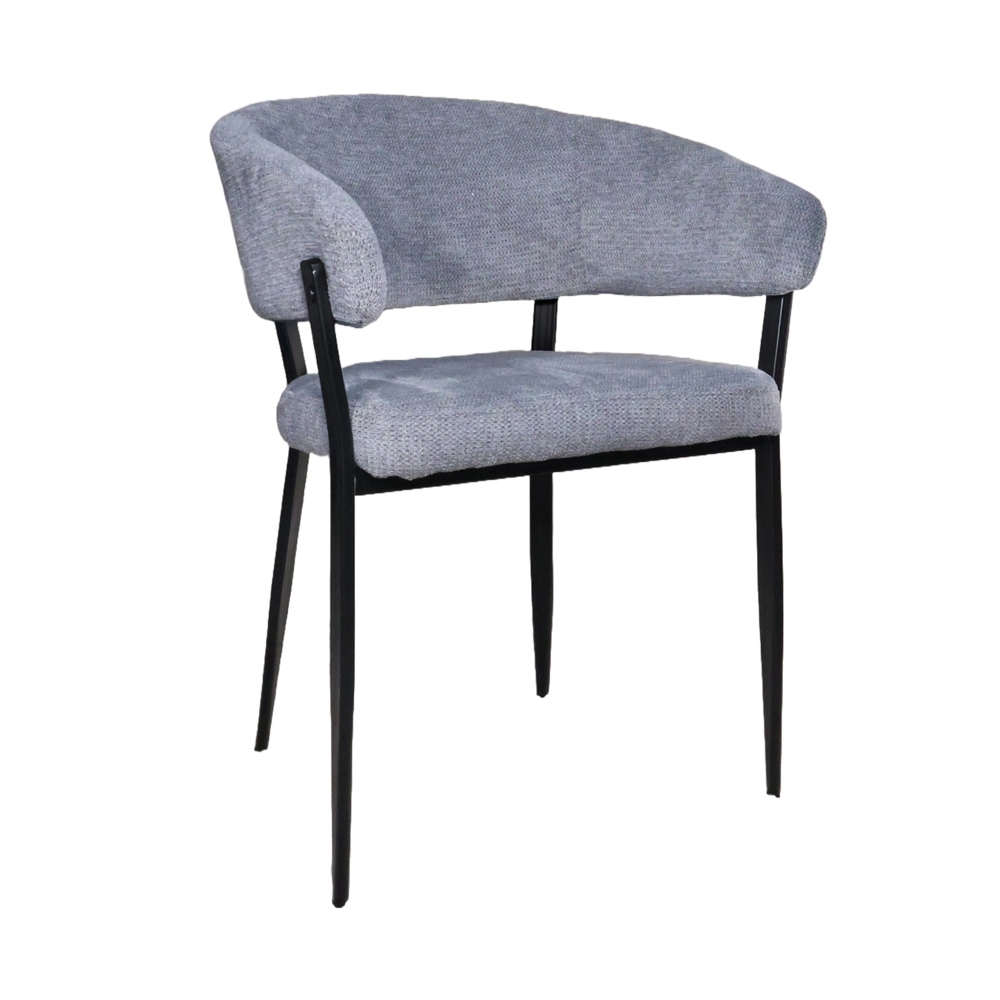 Eetkamerstoel met armleuning Ziva grijs