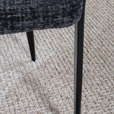 Lizzely Garden & Living Eetkamerstoel met armleuning Ziva zwart chenille Lizzely Garden & Living Eetkamerstoel met armleuning Ziva zwart chenille