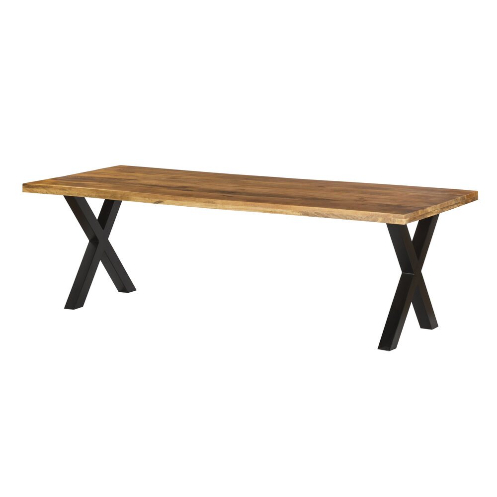 Eettafel Zeno rechthoekig 240cm bruin mangohout Eettafel Zeno rechthoekig 240cm bruin mangohout