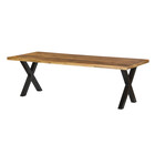 Eettafel Zeno rechthoekig 240cm bruin mangohout Eettafel Zeno rechthoekig 240cm bruin mangohout
