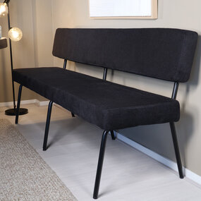 Lizzely Garden & Living Eetkamerbank 180cm Wendy zwart stof Lizzely Garden & Living Eetkamerbank 180cm Wendy zwart stof