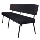 Lizzely Garden & Living Eetkamerbank 180cm Wendy zwart stof