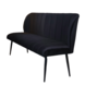 Lizzely Garden & Living Eetkamerbank 160cm Sally velvet zwart bank Lizzely Garden & Living Eetkamerbank 160cm Sally velvet zwart bank