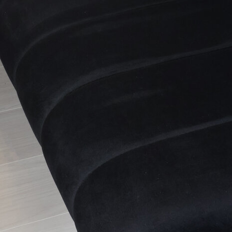 Lizzely Garden & Living Eetkamerbank 160cm Sally velvet zwart bank