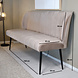 Lizzely Garden & Living Eetkamerbank 160cm Sally velvet champagne bank Lizzely Garden & Living Eetkamerbank 160cm Sally velvet champagne bank