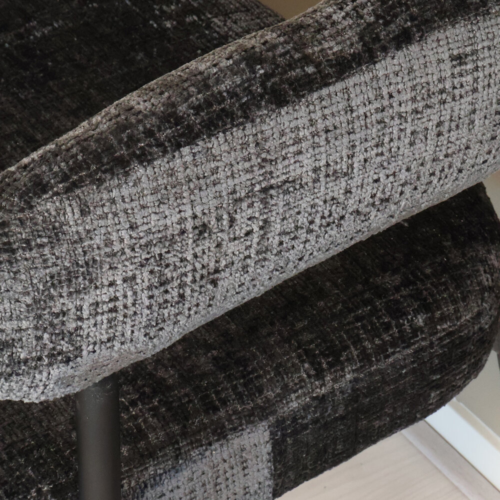 Eetkamerbank 180cm Meggie zwart chenille eetbank Eetkamerbank 180cm Meggie zwart chenille eetbank