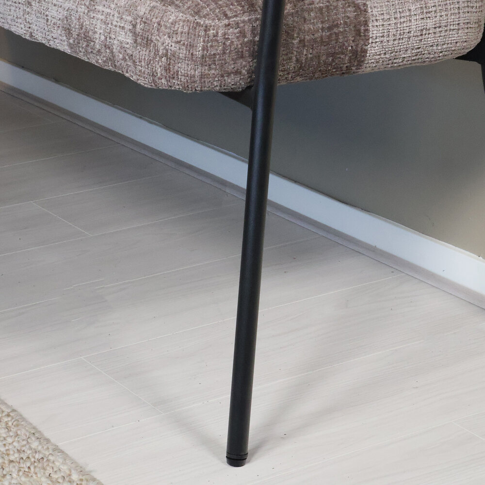 Eetkamerbank 180cm Meggie taupe chenille eetbank