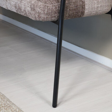 Lizzely Garden & Living Eetkamerbank 180cm Meggie taupe chenille eetbank