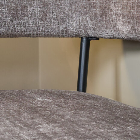 Lizzely Garden & Living Eetkamerbank 180cm Meggie taupe chenille eetbank