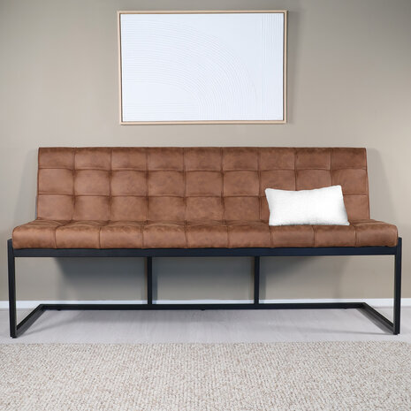 Lizzely Garden & Living Eetkamerbank 180cm Vito bruin microvezel Lizzely Garden & Living Eetkamerbank 180cm Vito bruin microvezel