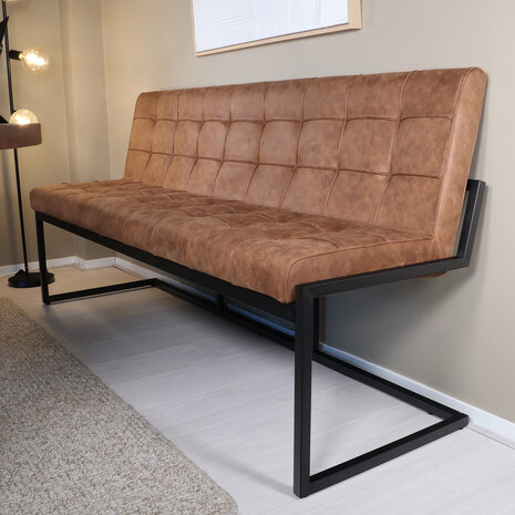 Lizzely Garden & Living Eetkamerbank 180cm Vito bruin microvezel Lizzely Garden & Living Eetkamerbank 180cm Vito bruin microvezel