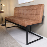 Lizzely Garden & Living Eetkamerbank 160cm Vito bruin microvezel Lizzely Garden & Living Eetkamerbank 160cm Vito bruin microvezel