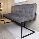 Eetkamerbank 160cm Vito antraciet microvezel Eetkamerbank 160cm Vito antraciet microvezel