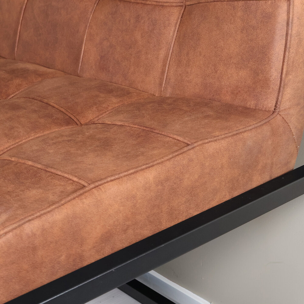 Eetkamerbank 160cm Vito cognac microvezel Eetkamerbank 160cm Vito cognac microvezel