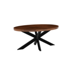 Eettafel ovaal mangohout 160cm James bruin ovale industriële tafel duurzaam mango eetkamertafel Eettafel ovaal mangohout 160cm James bruin ovale industriële tafel duurzaam mango eetkamertafel