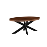 Lizzely Garden & Living Eettafel ovaal mangohout 160cm James bruin ovale industriële tafel duurzaam mango eetkamertafel Lizzely Garden & Living Eettafel ovaal mangohout 160cm James bruin ovale industriële tafel duurzaam mango eetkamertafel