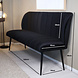 Lizzely Garden & Living Eetkamerbank 160cm Sally velvet zwart bank Lizzely Garden & Living Eetkamerbank 160cm Sally velvet zwart bank