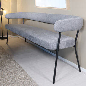 Lizzely Garden & Living Eetkamerbank 180cm Meggie grijs bank Lizzely Garden & Living Eetkamerbank 180cm Meggie grijs bank