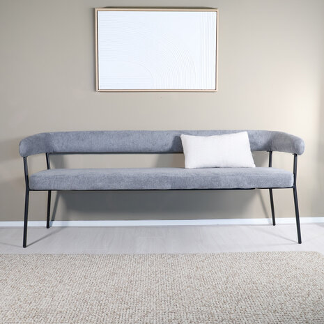 Lizzely Garden & Living Eetkamerbank 180cm Meggie grijs eetbank Lizzely Garden & Living Eetkamerbank 180cm Meggie grijs eetbank