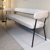 Lizzely Garden & Living Eetkamerbank 180cm Meggie beige chenille bank
