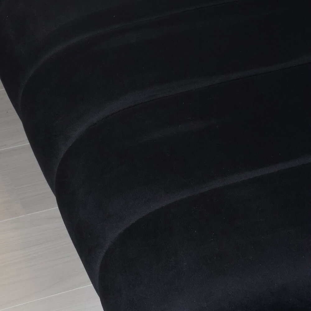 Eetkamerbank 200cm Sally velvet zwart bank Eetkamerbank 200cm Sally velvet zwart bank