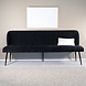 Lizzely Garden & Living Eetkamerbank 200cm Sally velvet zwart bank Lizzely Garden & Living Eetkamerbank 200cm Sally velvet zwart bank