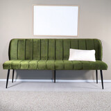 Lizzely Garden & Living Eetkamerbank 180cm Sally velvet groen 3 zits bank Lizzely Garden & Living Eetkamerbank 180cm Sally velvet groen 3 zits bank