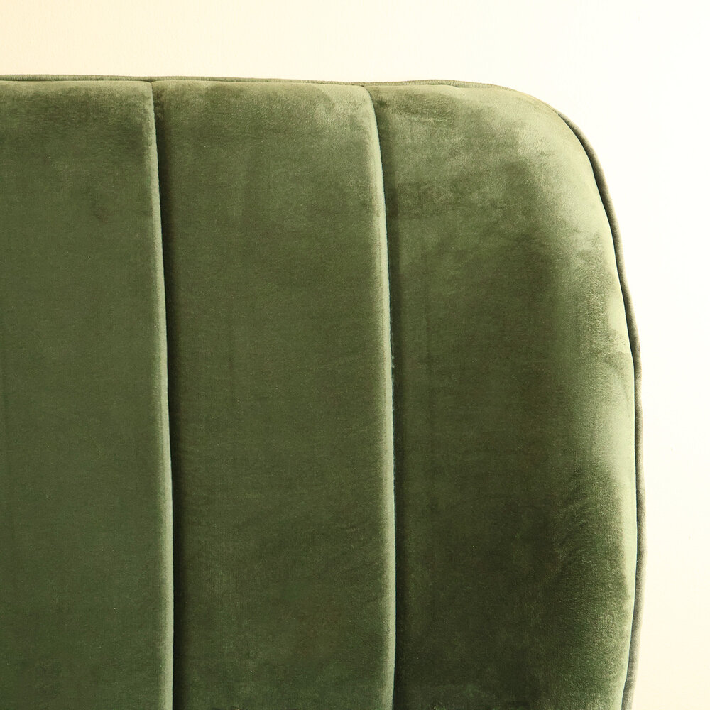 Eetkamerbank 180cm Sally velvet groen 3 zits bank Eetkamerbank 180cm Sally velvet groen 3 zits bank