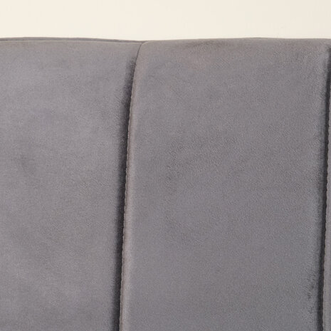 Lizzely Garden & Living Eetkamerbank 180cm Sally velvet grijs 3 zits bank