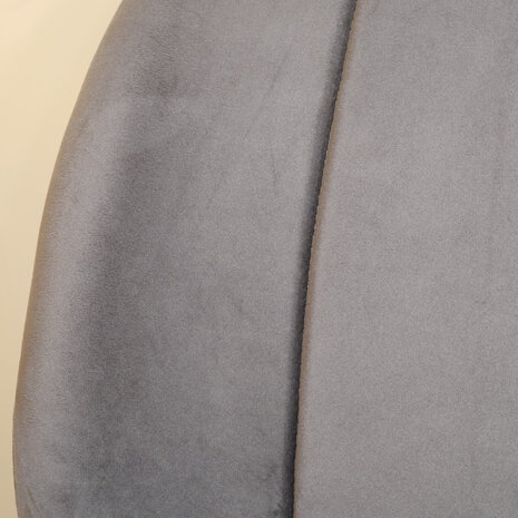 Lizzely Garden & Living Eetkamerbank 180cm Sally velvet grijs 3 zits bank