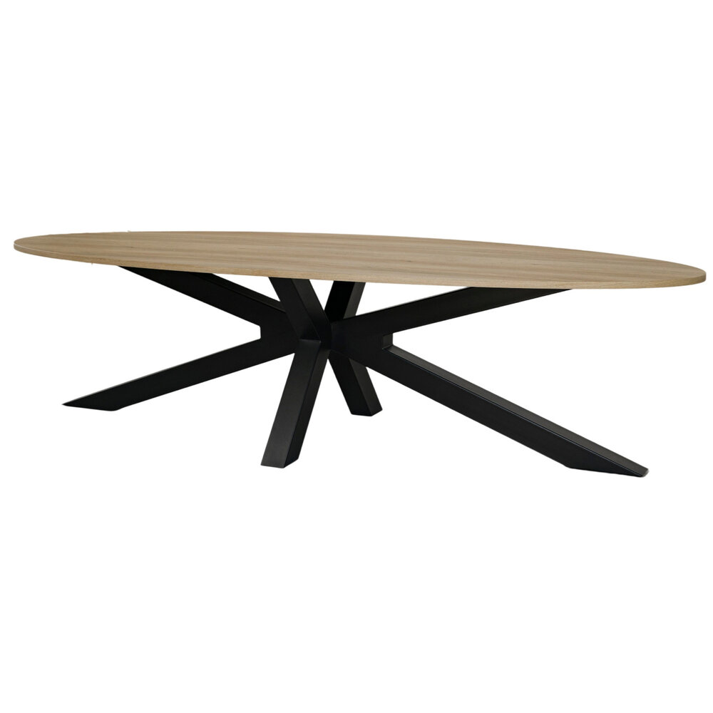 Eettafel ovaal 300cm Rato lichtbruin ovale tafel