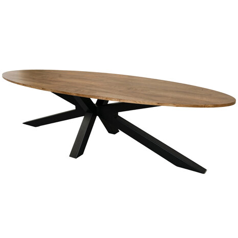 Lizzely Garden & Living Eettafel ovaal 300cm Rato bruin ovale tafel