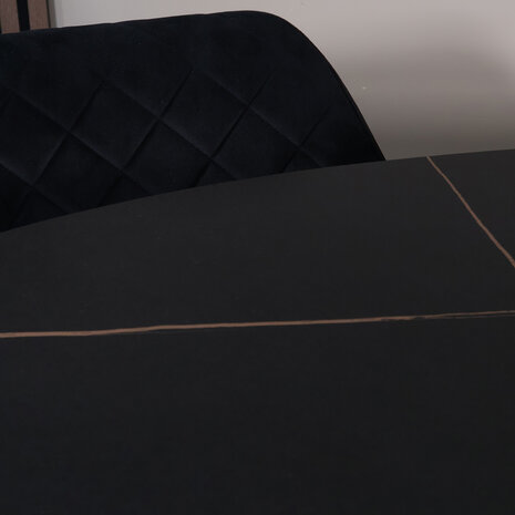 Lizzely Garden & Living Eettafel ovaal 210cm Figo marmerlook zwart ovale tafel Lizzely Garden & Living Eettafel ovaal 210cm Figo marmerlook zwart ovale tafel