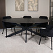 Lizzely Garden & Living Eettafel ovaal 210cm Figo marmerlook zwart ovale tafel Lizzely Garden & Living Eettafel ovaal 210cm Figo marmerlook zwart ovale tafel