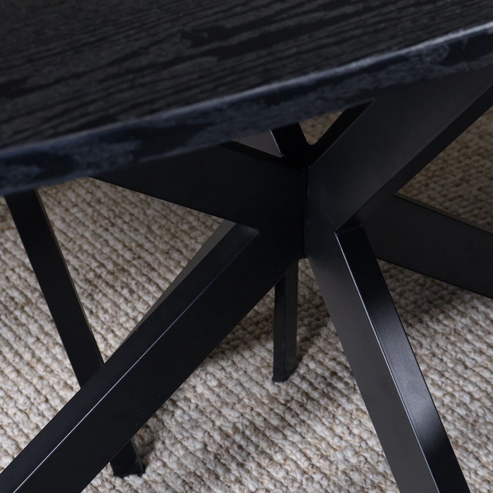 Eettafel Deens ovaal 160cm zwart Hero ovale eettafel Eettafel Deens ovaal 160cm zwart Hero ovale eettafel