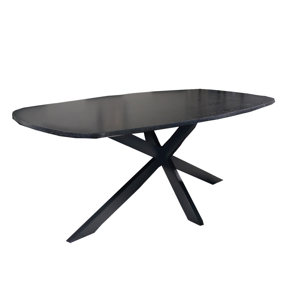 Eettafel Deens ovaal 210x110cm zwart Hero ovale eettafel Eettafel Deens ovaal 210x110cm zwart Hero ovale eettafel